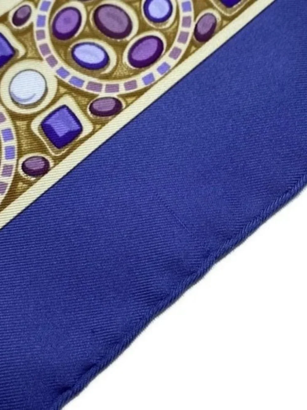HERMES Carre 90 - Cream Purple Multi Scarf - Picture 7 of 7